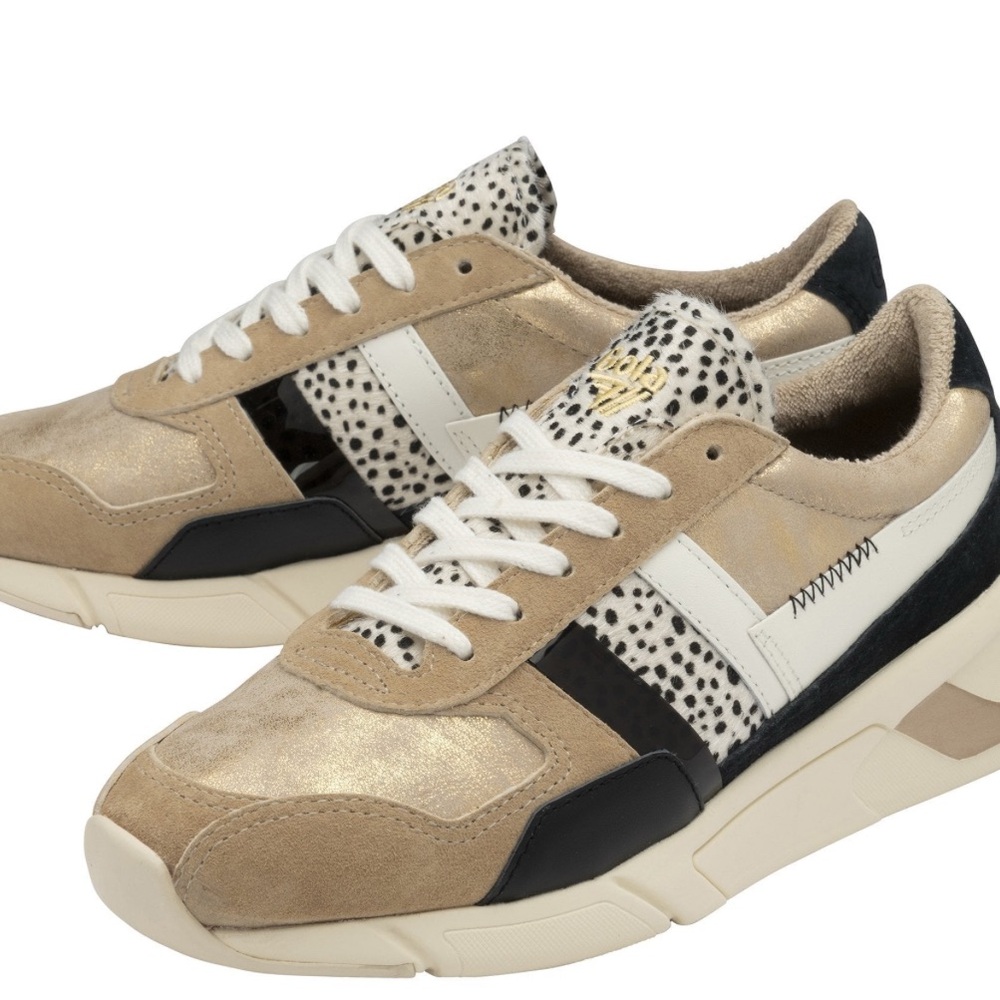 Gola 10 Stylish Women's Sneakers in Gold and Black